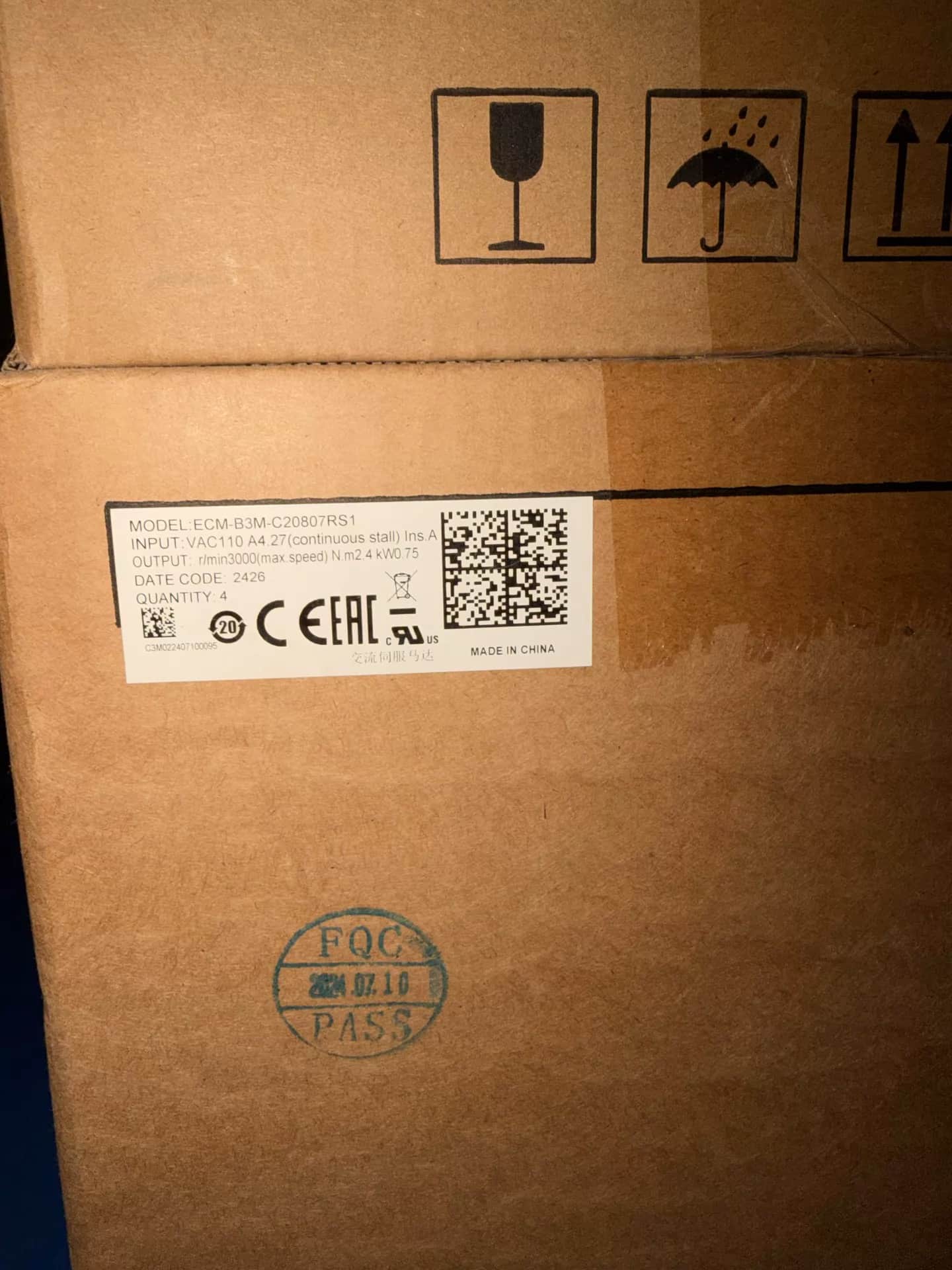100% ολοκαίνουργιο πρωτότυπο και γνήσιο Delta ECM-B3M-C20807RS1 Μετατροπείς συχνότητας Drive Servo Motor
