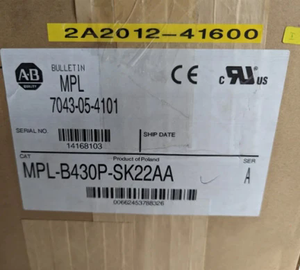 Allen Bradley MPL-B430P-SK22AA Servo Motor Bulletin MPL LL