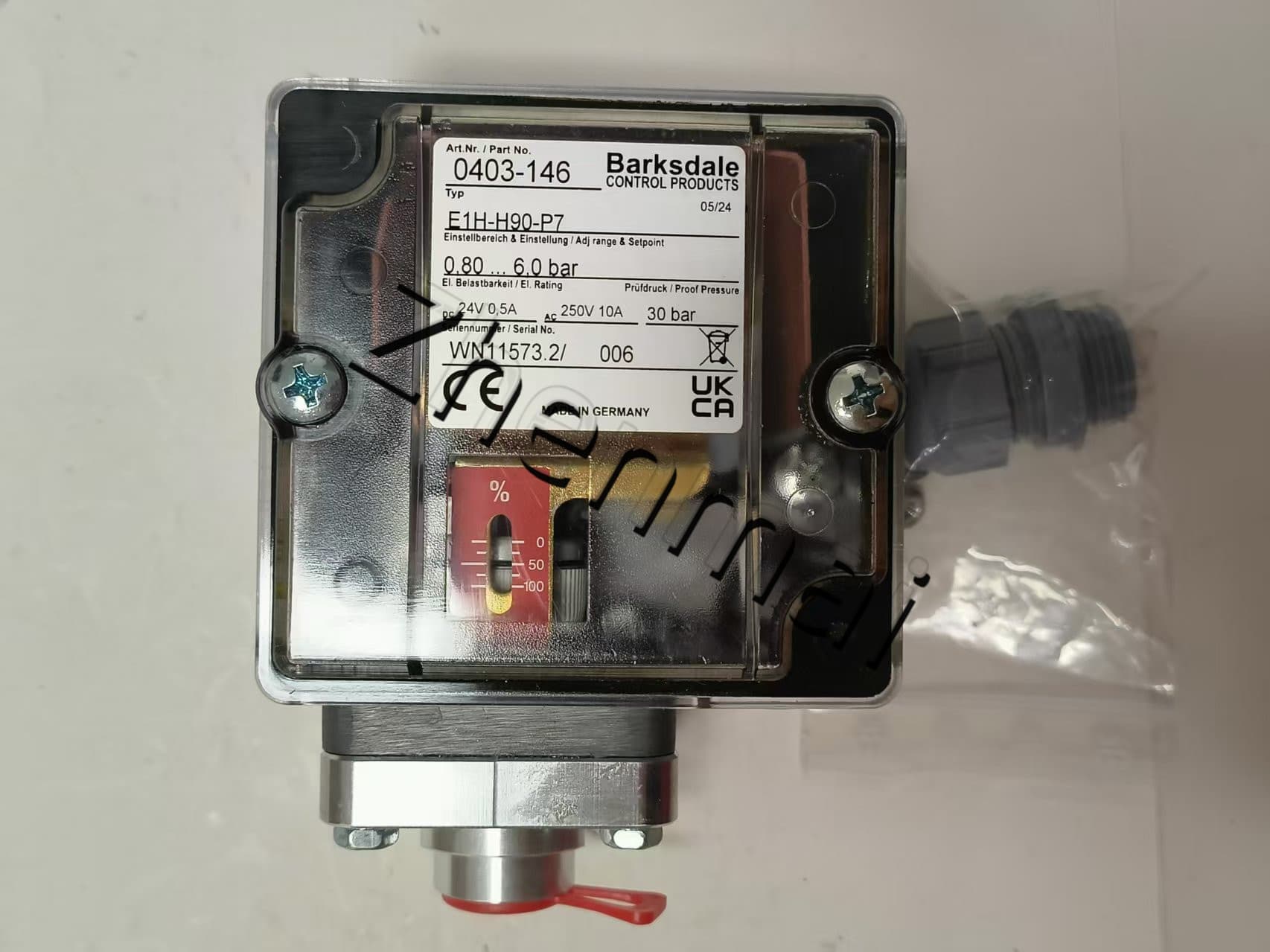 Ολοκαίνουργιο Γνήσιο Barksdale E1H-H90-P7 0403-146 Αισθητήρας πίεσης Διακόπτης στάθμης Διακόπτης ροής Διακόπτης πίεσης Γρήγορη αποστολή