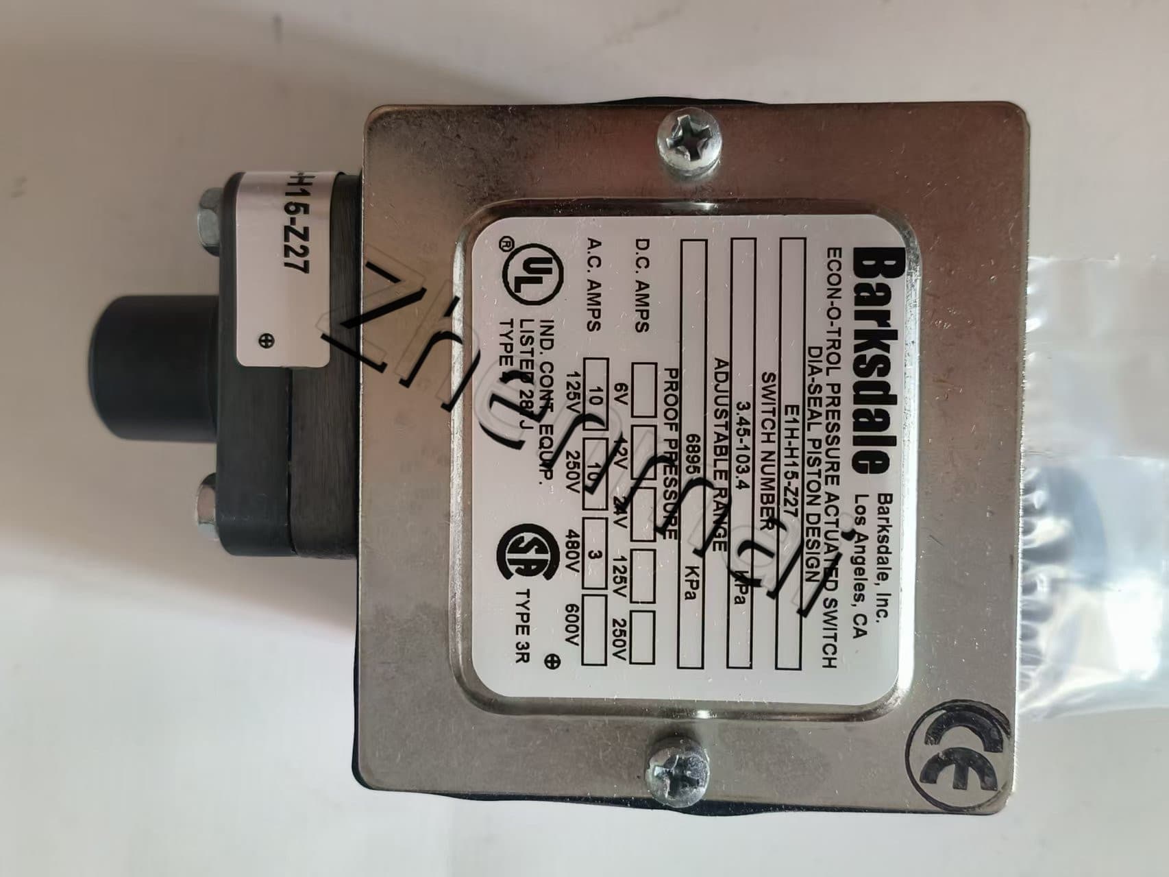 Ολοκαίνουργιο Γνήσιο Barksdale EE1H-H15-Z27 Αισθητήρας πίεσης Διακόπτης στάθμης Διακόπτης ροής Διακόπτης πίεσης Γρήγορη αποστολή