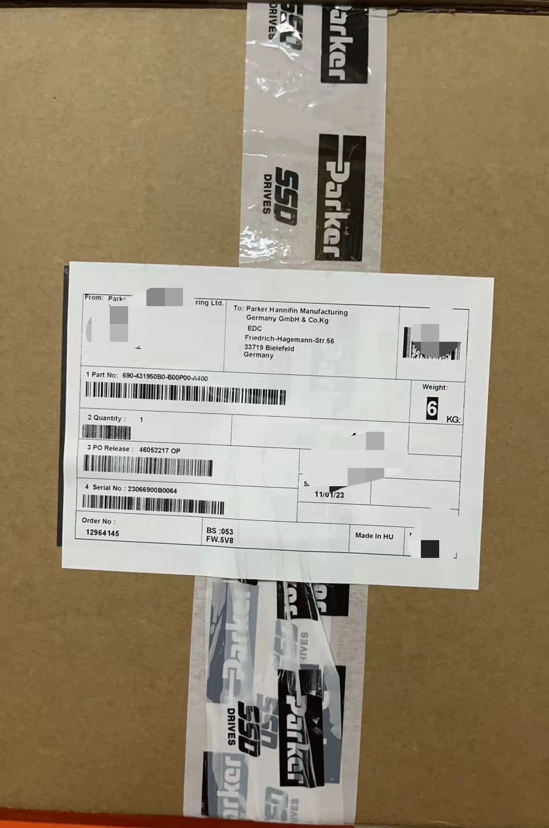 Ολοκαίνουργιο αυθεντικό Parker 690-431950B0-B00P00-A400 Δίσκοι σερβοκινητήρες μεταβλητής συχνότητας ελεγκτές σερβοκινητήρων Γρήγορη αποστολή